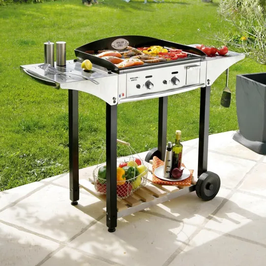 Plancha avec desserte Roller Grill 600 Gaz PL600G CHPS600