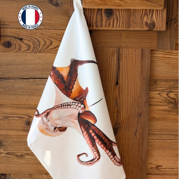 Torchon Le Poulpe VAREK 100% coton