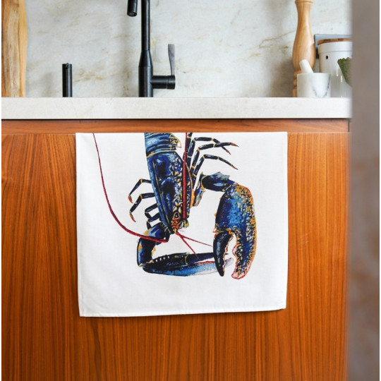 Torchon Le Homard VAREK 100% coton