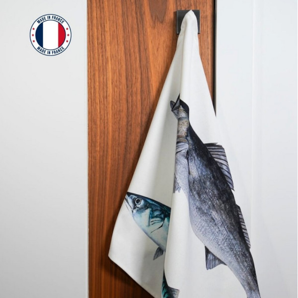 Torchon Le Bar et le Maquereau VAREK 100% coton