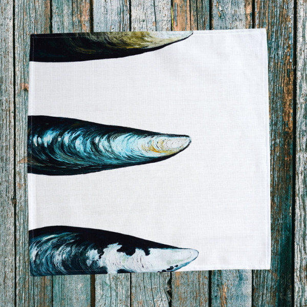 Lot de 4 serviettes de table La Marée Nacrée VAREK 100% coton