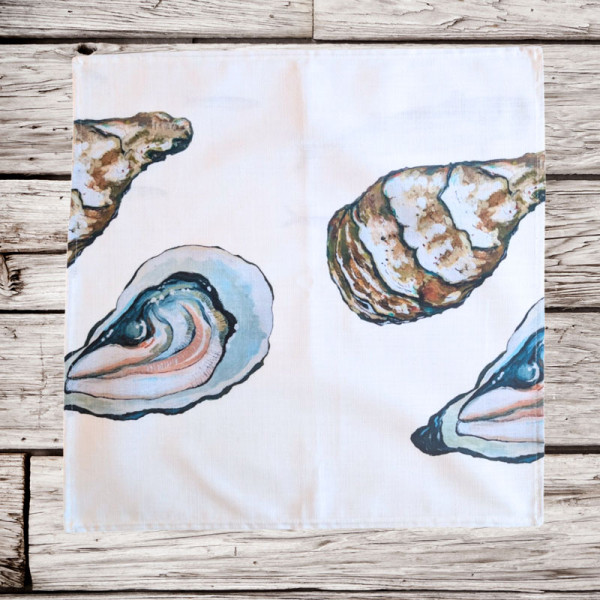 Lot de 4 serviettes de table La Marée Nacrée VAREK 100% coton