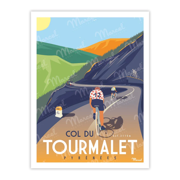 Affiche MARCEL TRAVEL POSTERS Tourmalet format 30x40cm
