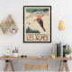 Affiche MARCEL TRAVEL POSTERS Les Alpes Tremplin à ski format 30x40cm