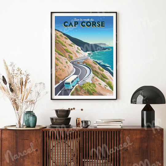Affiche MARCEL TRAVEL POSTERS Cap Corse format 30x40cm
