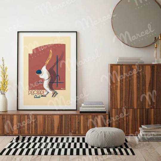 Affiche MARCEL TRAVEL POSTERS Pelotari format 30x40cm