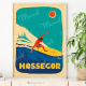 Affiche MARCEL TRAVEL POSTERS Hossegor Surfeur format 30x40cm