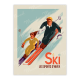 Affiche MARCEL TRAVEL POSTERS Classic Winter Les Skieurs format 30x40cm