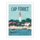 Affiche MARCEL TRAVEL POSTERS Cap Ferret Le Phare format 30x40cm