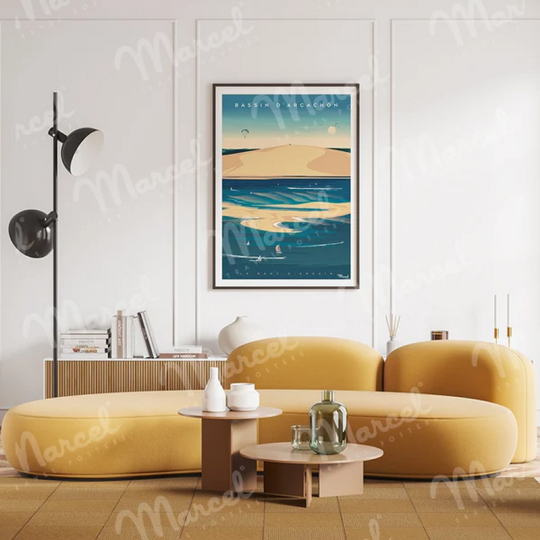 Affiche MARCEL TRAVEL POSTERS Banc d'Arguin format 30x40cm