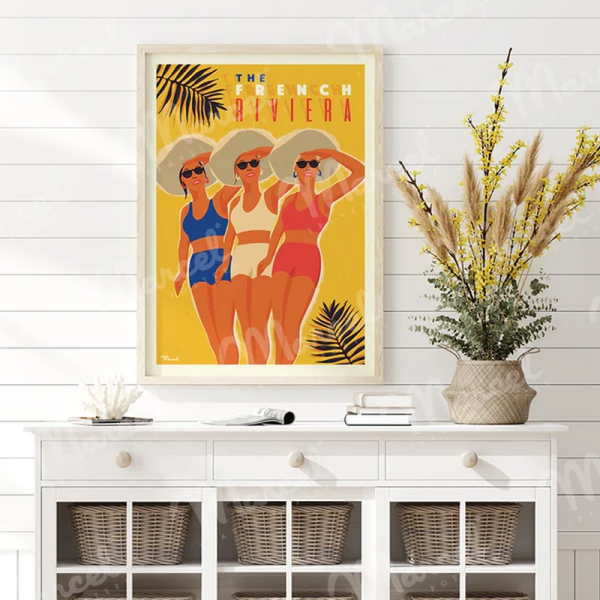 Affiche MARCEL TRAVEL POSTERS The French Riviera format 30x40cm