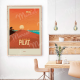 Affiche MARCEL TRAVEL POSTERS Bassin d'Arcachon Dune du Pilat format 30x40cm
