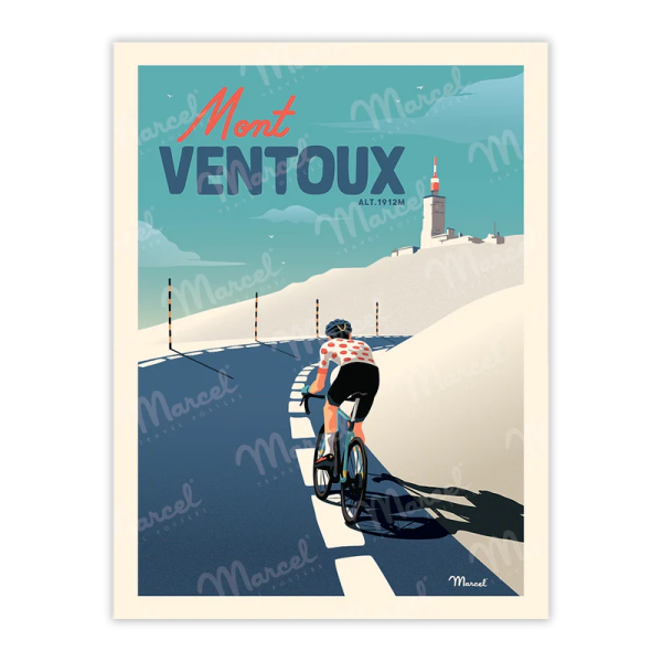 Affiche MARCEL TRAVEL POSTERS Mont Ventoux format 30x40cm