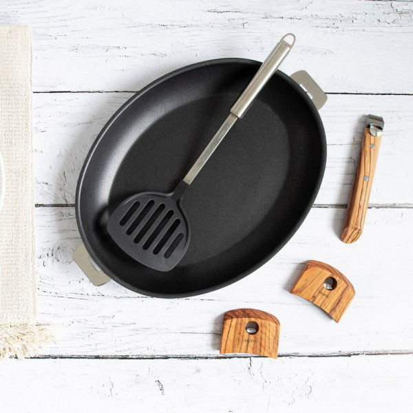 Poêle ovale CRISTEL Mutine amovible antiadhérent Exceliss 35cm