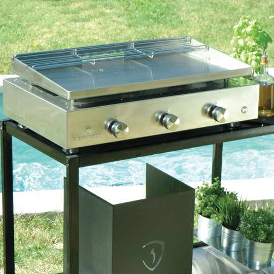 Plancha Simplicity gaz 3 feux Inox Verycook