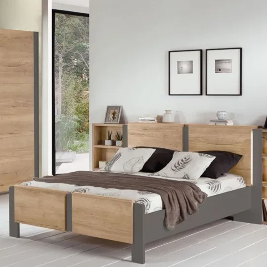 Elément de chambre lit armoire commode Calypso Minet