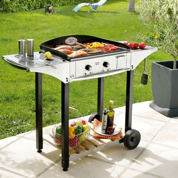 Roller Grill Desserte inox 600 pour plancha CHPS600