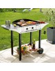 Roller Grill Desserte inox 600 pour plancha CHPS600