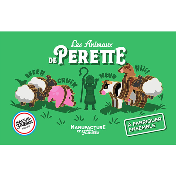 Animaux de la Ferme en bois Les animaux de Perrette - Manufacture en Famille