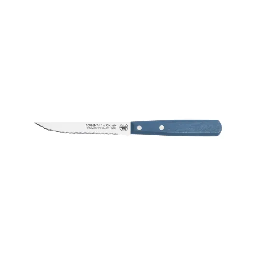 Couteau à steak NOGENT 3 ETOILES lame 11cm manche en bois - 2 coloris