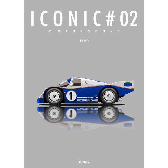 Affiche CIREBOX de la Porsche 962 de 1984 en A3