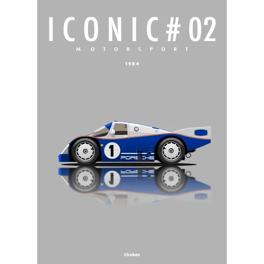 Affiche CIREBOX de la Porsche 962 de 1984 en A3
