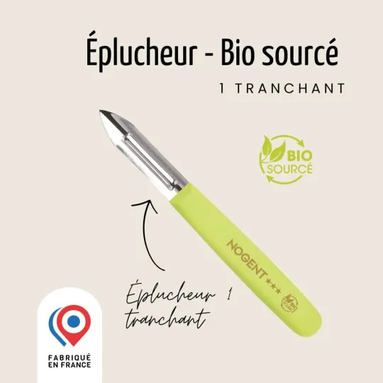 Éplucheur 1 tranchant NOGENT 3 ETOILES Classic Pro Bio Sourcé - 3 coloris