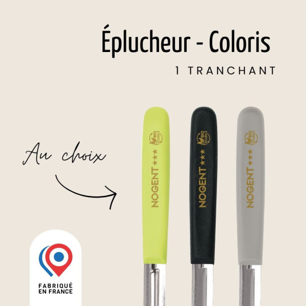 Éplucheur 1 tranchant NOGENT 3 ETOILES Classic Pro Bio Sourcé - 3 coloris