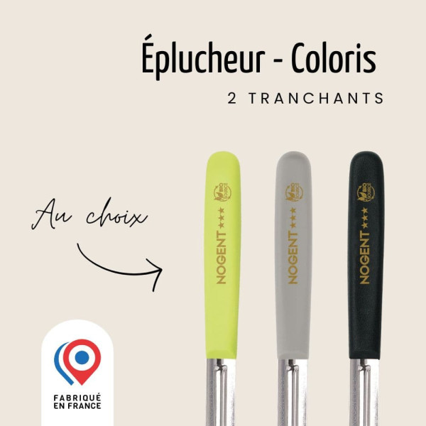 Éplucheur 2 tranchants NOGENT 3 ETOILES Classic Pro Bio Sourcé - 3 coloris
