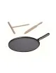 Crêpière en fonte STAUB galettière 30cm avec manche en fonte