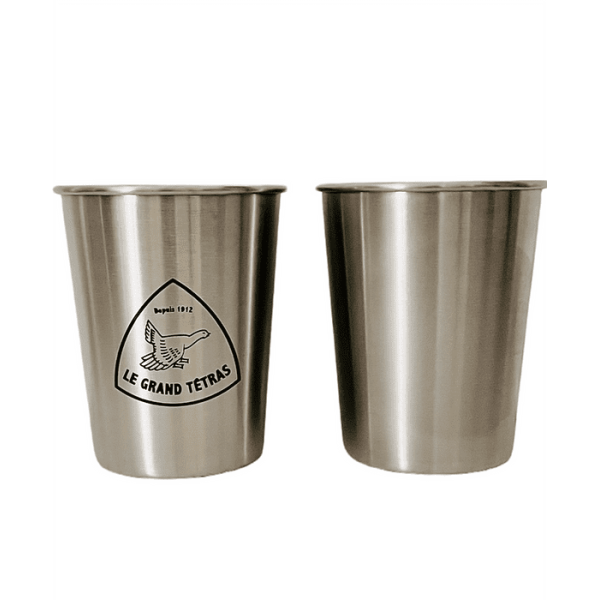 Set de 4 gobelets en aluminium LE GRAND TETRAS - 2 tailles au choix - Le Grand Tétras