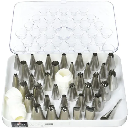 Coffret 35 douilles à pâtisserie De Buyer en inox