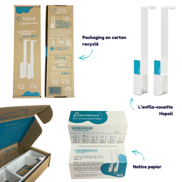 Enfile-couette blanc HOPOLI - 2 modèles