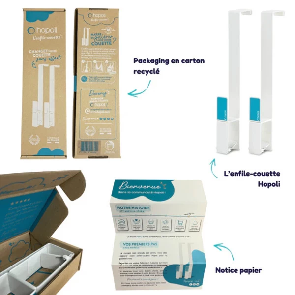 Enfile-couette blanc HOPOLI - 2 modèles