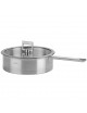 Sauteuse en inox Cristel Strate fixe avec couvercle - 2 tailles