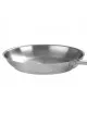 Poêle CRISTEL Strate inox brossé avec manche fixe - 3 tailles